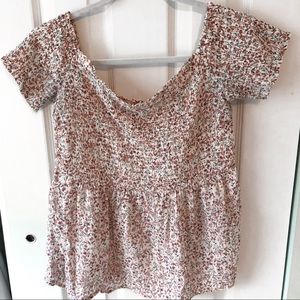 Off the shoulder floral top